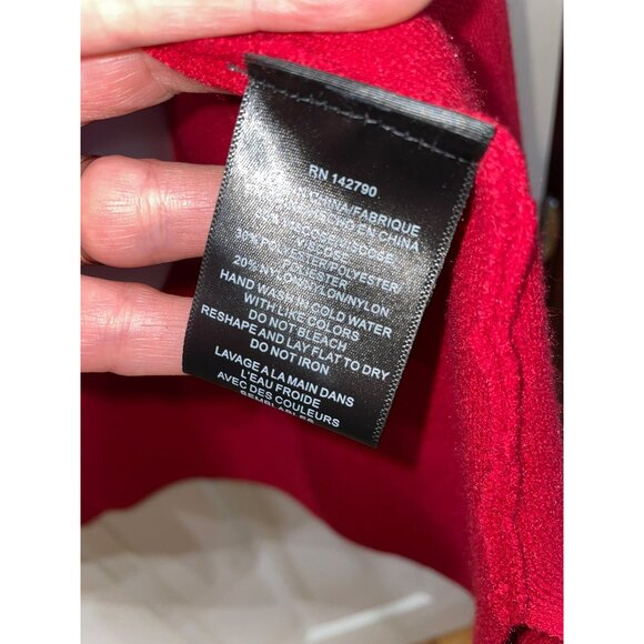 Vertigo Paris Red Hooded Open Front Cardigan W/ Pockets L - Picture 4 of 8